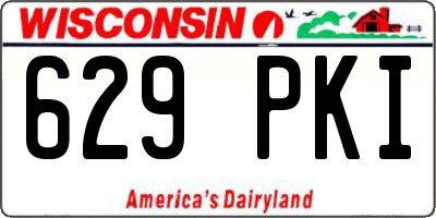 WI license plate 629PKI