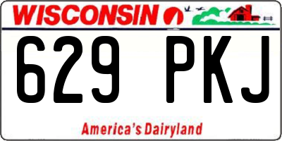 WI license plate 629PKJ