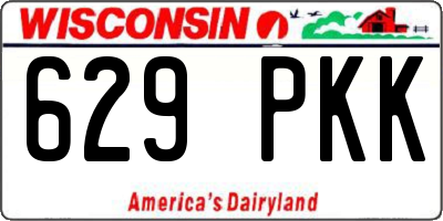 WI license plate 629PKK