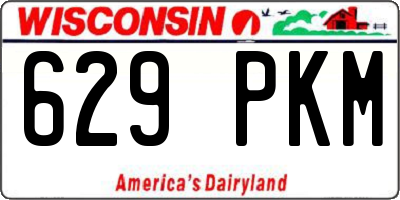 WI license plate 629PKM