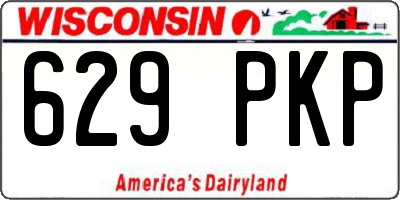 WI license plate 629PKP