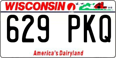 WI license plate 629PKQ