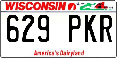 WI license plate 629PKR