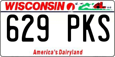 WI license plate 629PKS