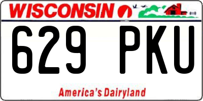 WI license plate 629PKU