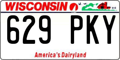 WI license plate 629PKY
