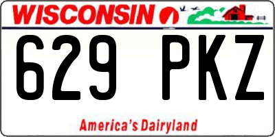 WI license plate 629PKZ