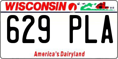 WI license plate 629PLA