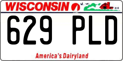 WI license plate 629PLD