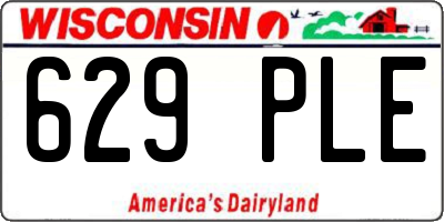 WI license plate 629PLE