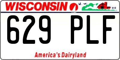 WI license plate 629PLF