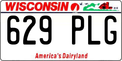 WI license plate 629PLG