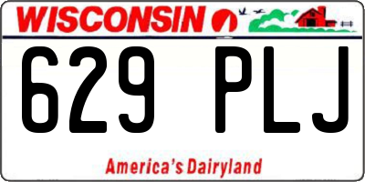 WI license plate 629PLJ