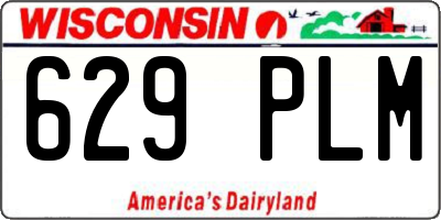 WI license plate 629PLM