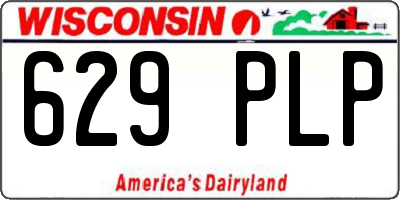 WI license plate 629PLP