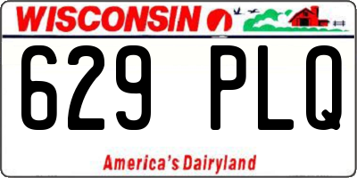 WI license plate 629PLQ