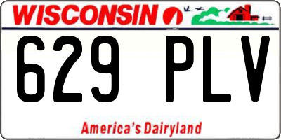 WI license plate 629PLV
