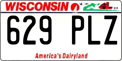 WI license plate 629PLZ
