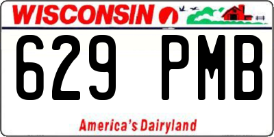 WI license plate 629PMB