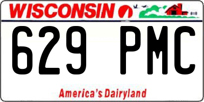 WI license plate 629PMC