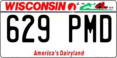 WI license plate 629PMD
