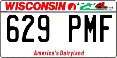 WI license plate 629PMF