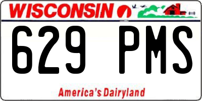 WI license plate 629PMS