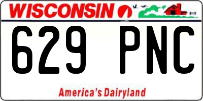 WI license plate 629PNC