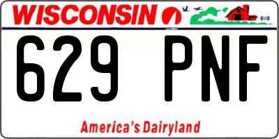 WI license plate 629PNF