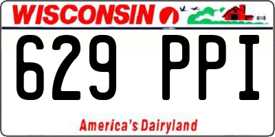 WI license plate 629PPI