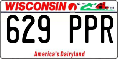 WI license plate 629PPR