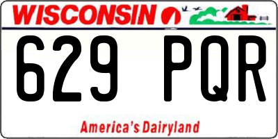 WI license plate 629PQR