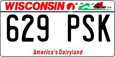 WI license plate 629PSK