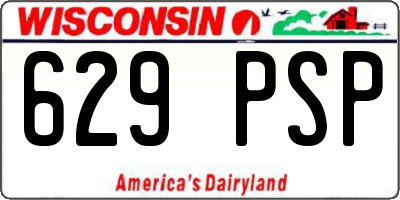 WI license plate 629PSP