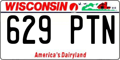 WI license plate 629PTN
