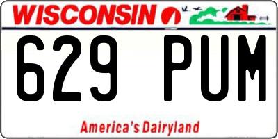 WI license plate 629PUM