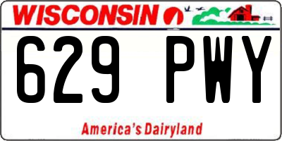 WI license plate 629PWY