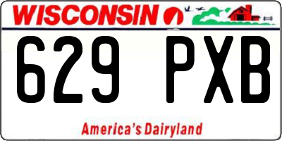 WI license plate 629PXB