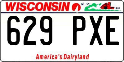 WI license plate 629PXE