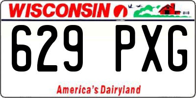 WI license plate 629PXG