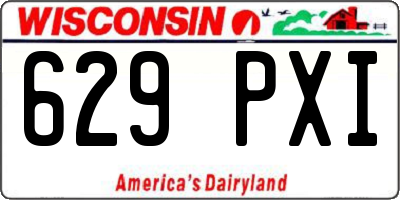 WI license plate 629PXI