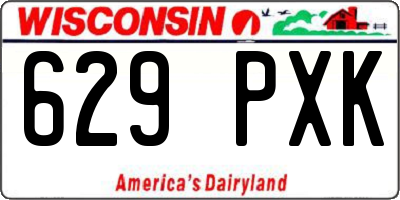 WI license plate 629PXK
