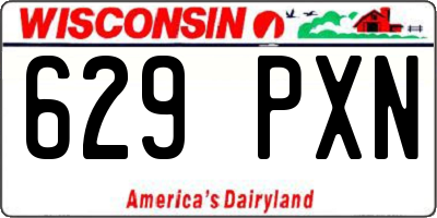 WI license plate 629PXN