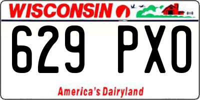 WI license plate 629PXO
