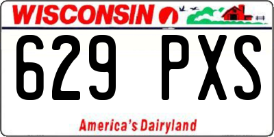 WI license plate 629PXS