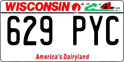 WI license plate 629PYC