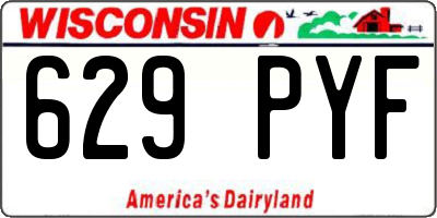 WI license plate 629PYF