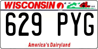 WI license plate 629PYG