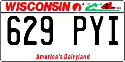 WI license plate 629PYI