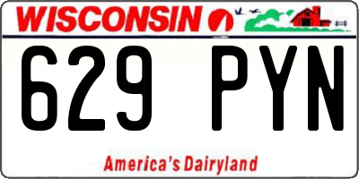WI license plate 629PYN